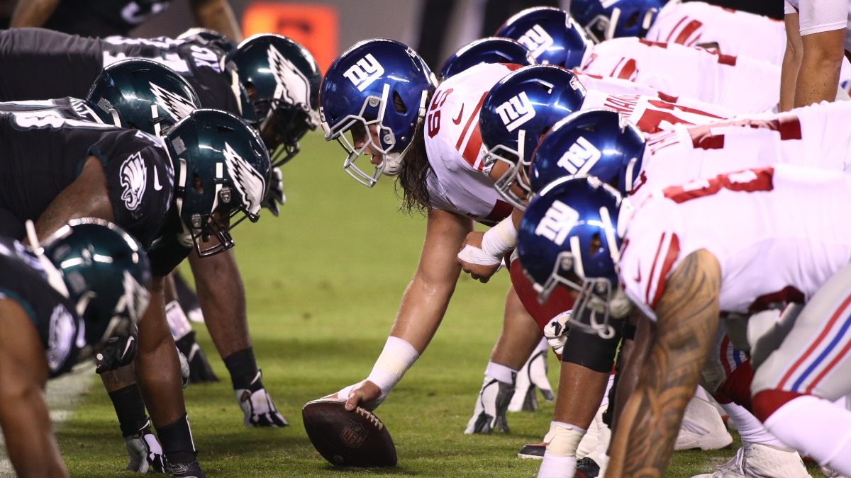 Eagles vs. Giants Odds & Promos: Bet $1, Win $100 if There’s at Least 1 TD, More! article feature image