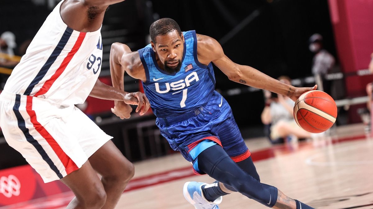 USA vs. Australia Olympic Basketball Odds, Promo: Bet $20, Win $200 if Kevin Durant Scores a Point! article feature image
