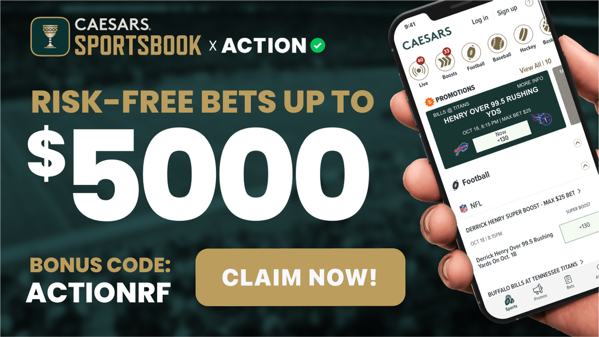 Caesars Sportsbook Promo Code: Last Week to Use ACTIONRF for a $5,000 Risk-Free Bet article feature image
