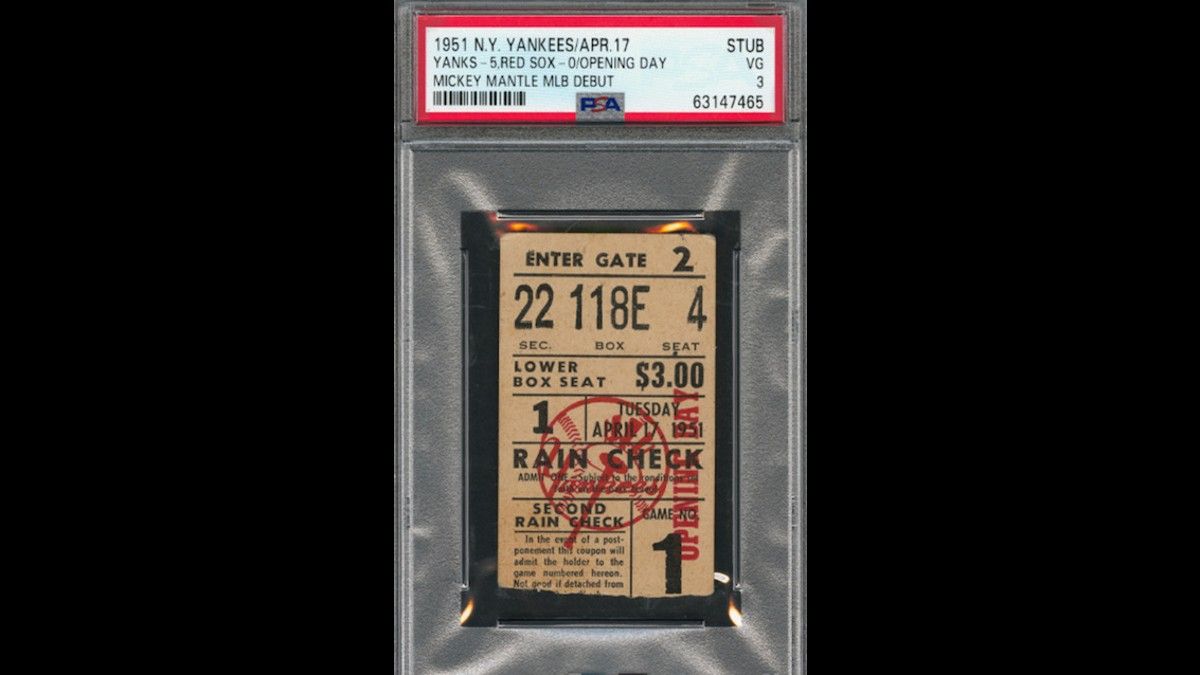 Mickey Mantle Debut Ticket Sells for $141K, Second-Highest Ever article feature image