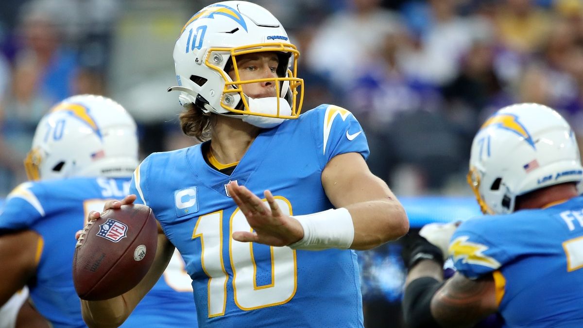 Chargers-Raiders Promo: Bet $10, Win $200 if Justin Herbert Throws for 1+ Yard! article feature image