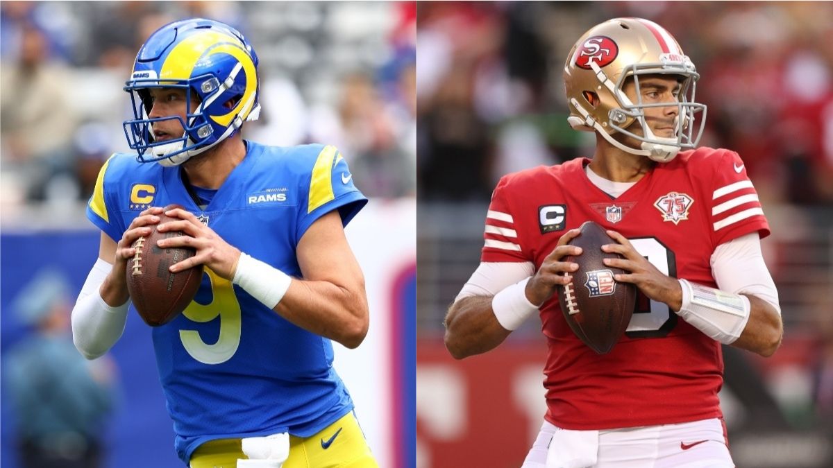 Rams vs. 49ers Promos: Bet $10, Win $200 if Stafford or Garoppolo Throws for 1+ Yard, and More! article feature image
