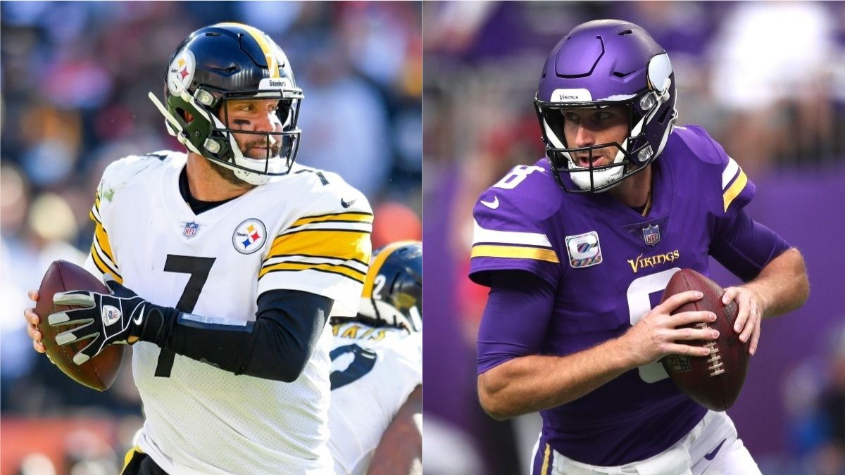 Steelers vs. Vikings Odds, Promo: Bet $10, Win $200 if Big Ben or Cousins Throws for 1+ Yard! article feature image