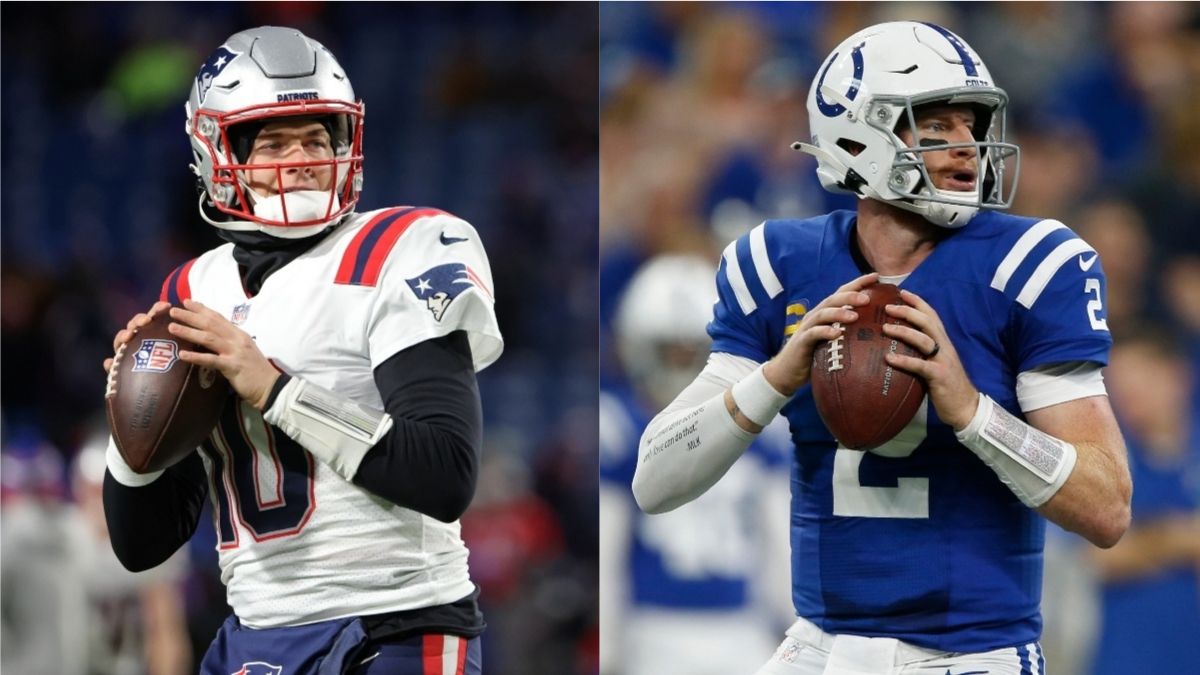 Patriots vs. Colts Promo: Bet $10, Win $200 if Mac Jones or Carson Wentz Throws for 1+ Yard! article feature image