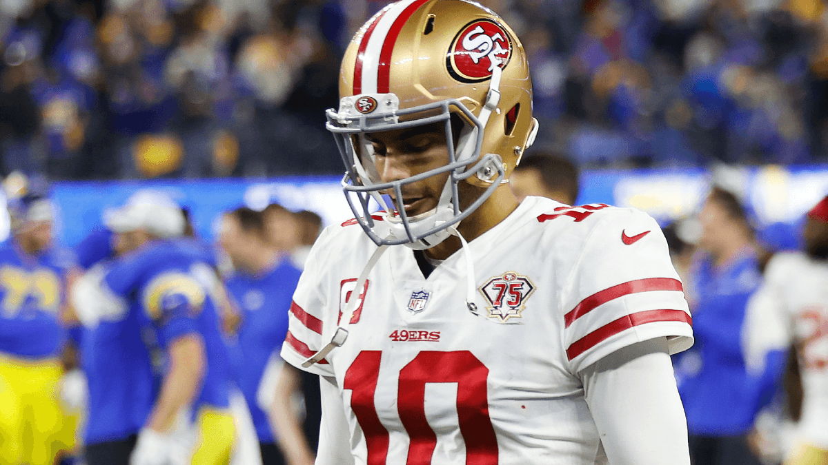 Will Jimmy Garoppolo Replace Tom Brady in Tampa Bay? Betting Odds for 49ers Quarterback’s Next Team article feature image