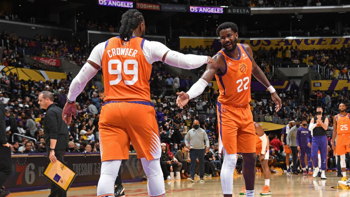 NBA First Basket Props: Deandre Ayton & Jae Crowder Stand Out for Phoenix Suns article feature image