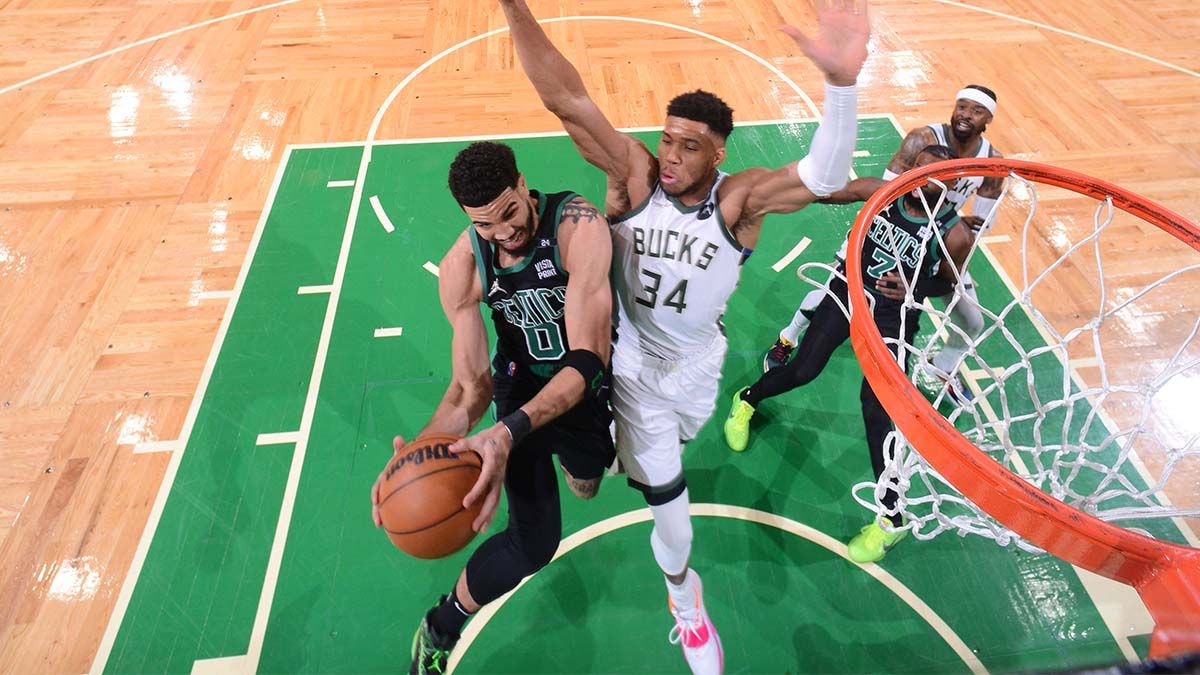 Updated NBA Finals MVP Odds: Giannis Antetokounmpo joins Steph Curry, Jayson Tatum and Devin Booker as Favorites article feature image