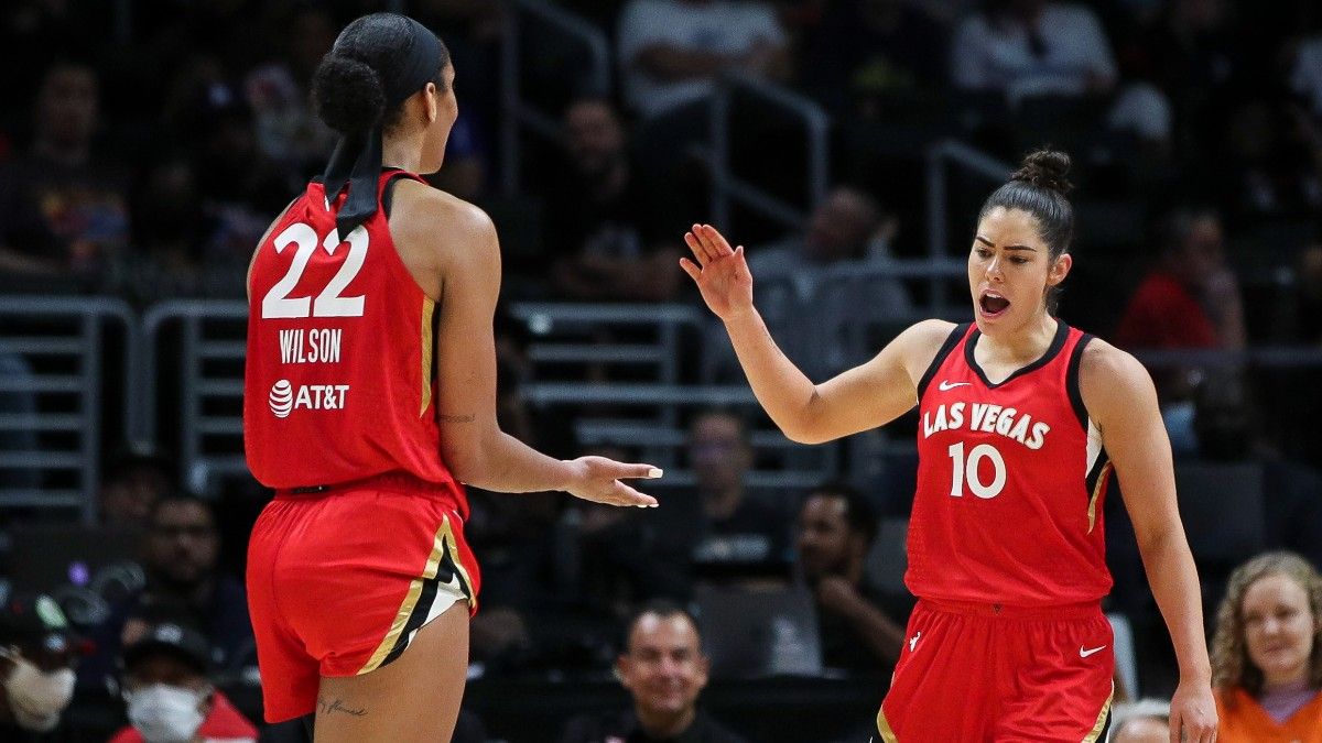 WNBA Title Odds: Las Vegas Aces Pace Pack Behind MVP Favorites A’ja Wilson, Kelsey Plum article feature image