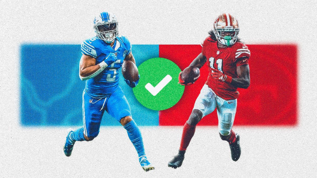 Lions vs 49ers Anytime Touchdown Props David Montgomery, Brandon Aiyuk, Sam LaPorta, Elijah