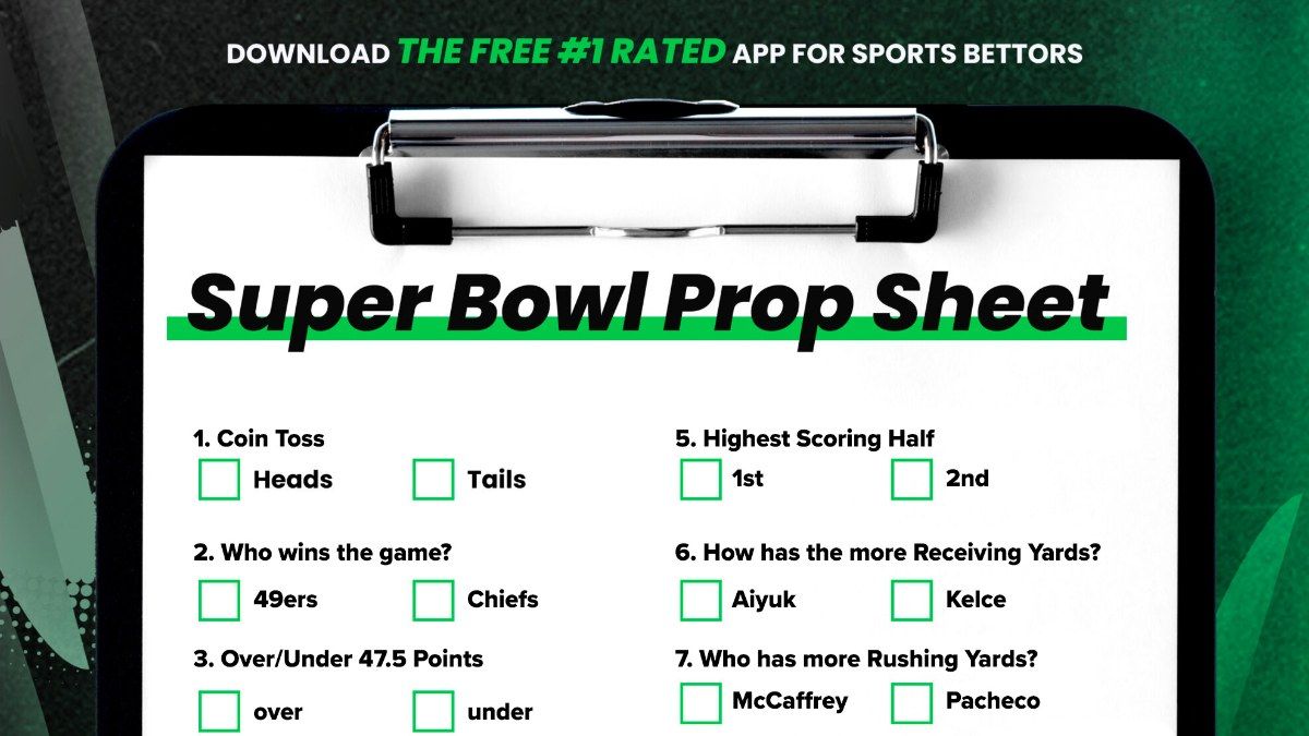 Super Bowl Prop Sheet Print & Track 49ers vs Chiefs Bets