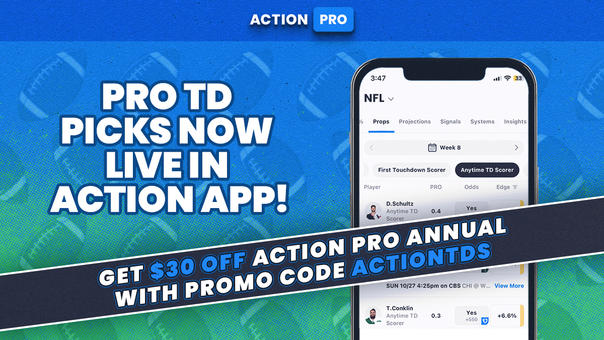 NEW PRO FEATURE NFL TD Picks & Projections Live in Action App!