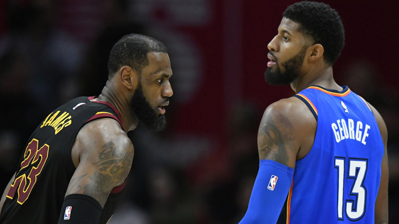 Oddsmakers Expect LeBron James and Paul George to Join Lakers article feature image