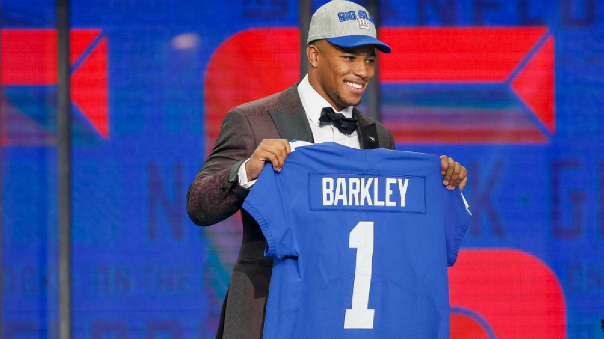 Saquon Barkley: NFL Vegas Prop Bets & Daily Fantasy DraftKings & FanDuel Picks | The Action Network Image