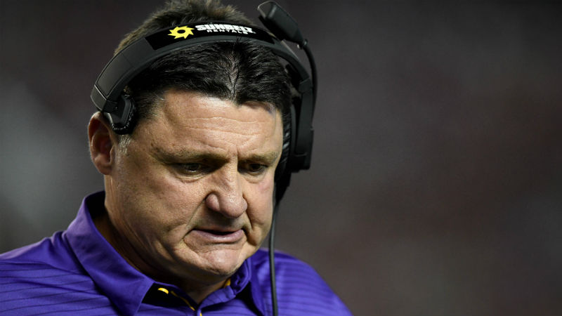 Which SEC Coach Will Be Fired First? Oddsmakers Tab Ed Orgeron as Favorite article feature image