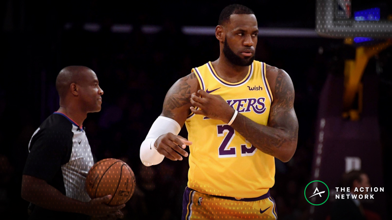 Lakers-Blazers Line Attracting Two-Way Sharp Action in LeBron’s Debut article feature image