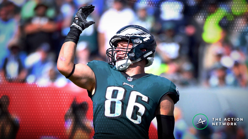 Fantasy Football TE Report: Zach Ertz’s Absurd Volume, No. 1 TE, and Matchup Downgrades article feature image
