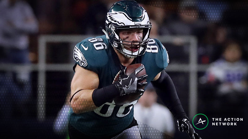 Wild Card Round Fantasy Football Standard Rankings: TE | The Action Network Image