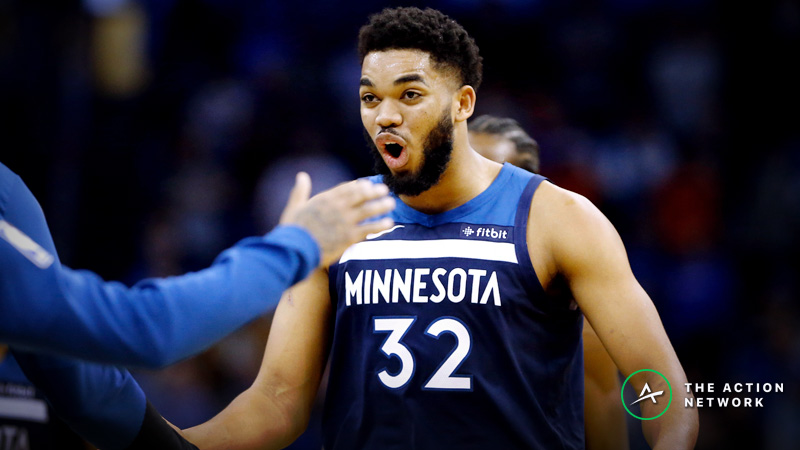 Freedman’s Favorite Fantasy Point Prop Bet (Jan. 20): Will Karl-Anthony Towns Score More Than 32 Fantasy Points? article feature image
