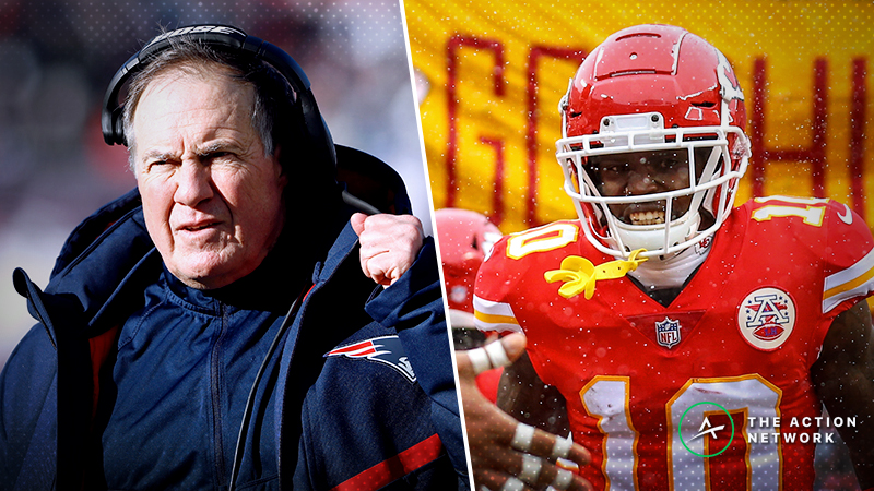 NFL Conference Championship WR/CB Matchups: Does Bill Belichick Have an Answer for Tyreek Hill? | The Action Network Image