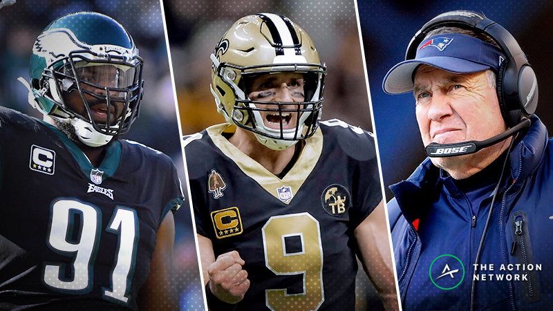 Sunday NFL Divisional Round Mega Preview: How to Bet Chargers-Patriots, Eagles-Saints article feature image