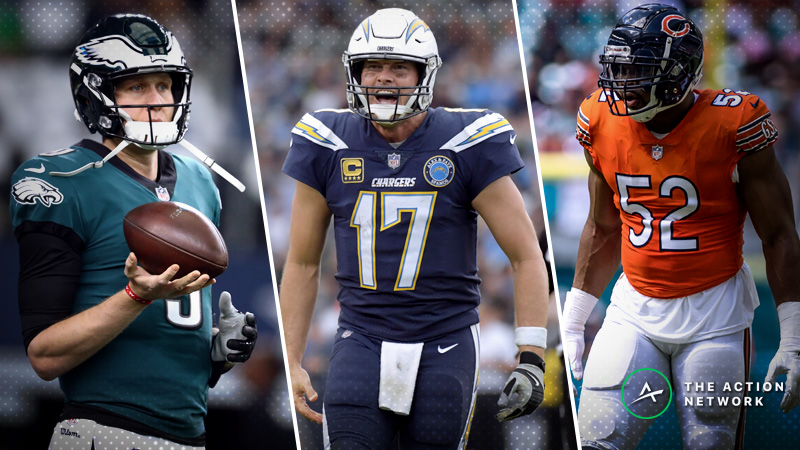 Sunday NFL Wild-Card Mega Preview: All the Betting Angles for Chargers-Ravens, Eagles-Bears article feature image