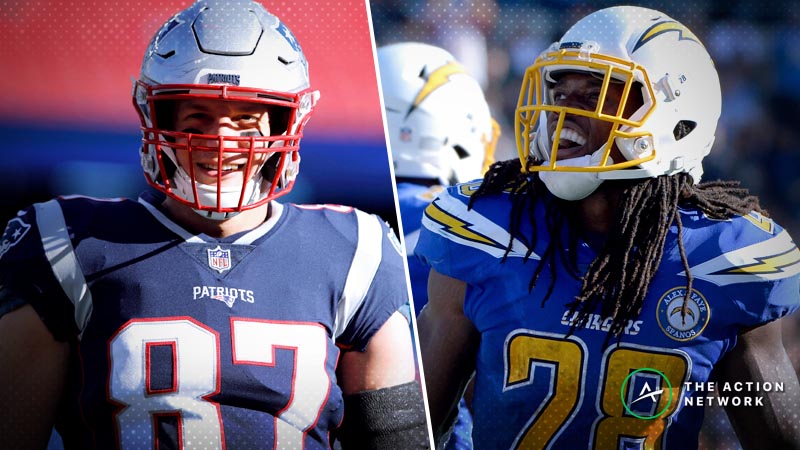 Best Chargers-Patriots Playoff Prop Bets: Go Low on Rob Gronkowski and Melvin Gordon? article feature image