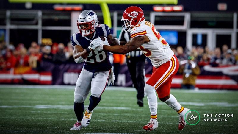 Best Patriots-Chiefs Player Props: Should You Trust James White as a Rusher in AFC Championship? article feature image