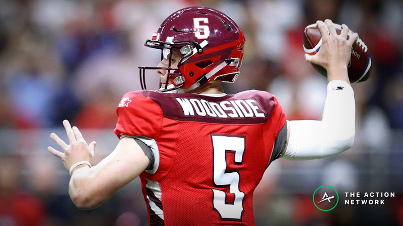 Salt Lake Stallions-San Antonio Commanders AAF Betting Guide: Can Logan Woodside Take Care of Business at Home? article feature image