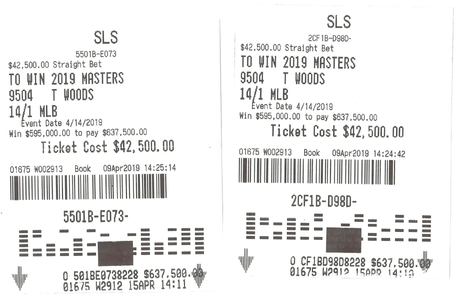 The person who won $1.19 million by betting $85,000 on Tigers Woods to win  the Masters had never bet on sports on before