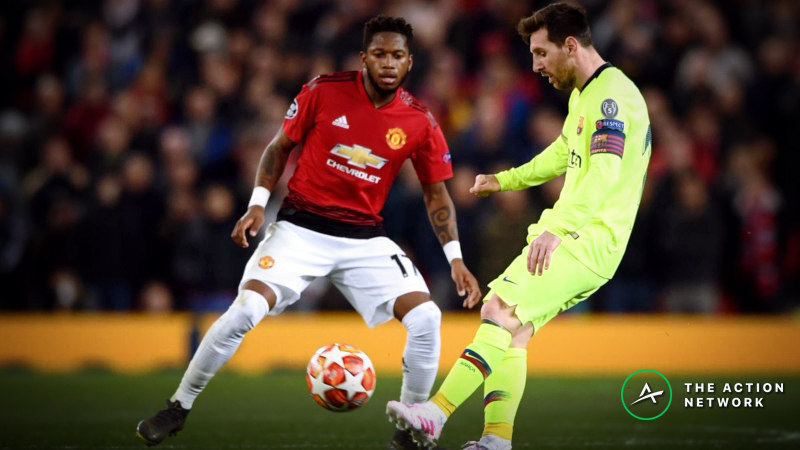 Champions League Quarterfinal: Sharp and Public Bettors Disagree on Barca-Man United article feature image