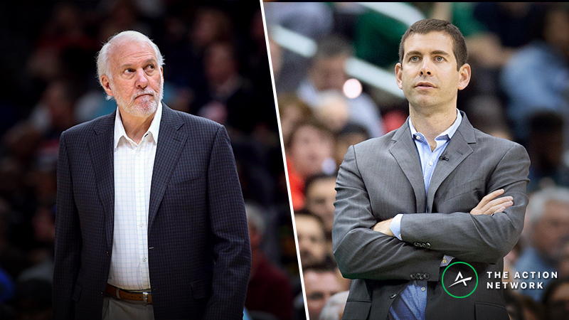 NBA Playoffs Coaching Betting Rankings: Popovich, Stevens Thrive in Second Half article feature image