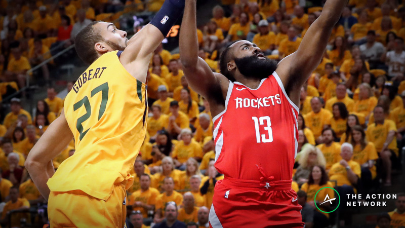 Rockets-Jazz Series Betting Preview: Can Utah Keep Rudy Gobert On-Court vs. Harden Onslaught? article feature image