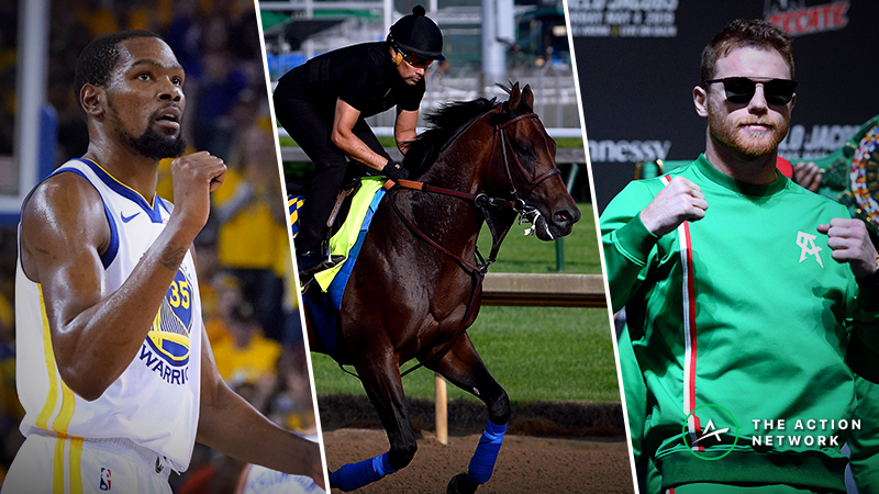 Saturday Betting Cheat Sheet: Kentucky Derby, Warriors-Rockets, Canelo vs. Jacobs, More article feature image