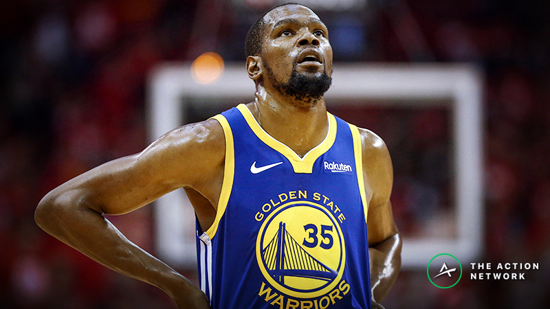 How Kevin Durant’s Game 1 Absence from Western Conference Finals Is Impacting Spread article feature image