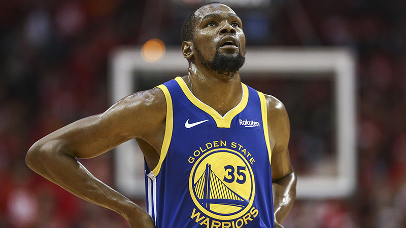 Kevin Durant’s Injury, Absence Moving Odds for Raptors-Warriors Game 4 article feature image
