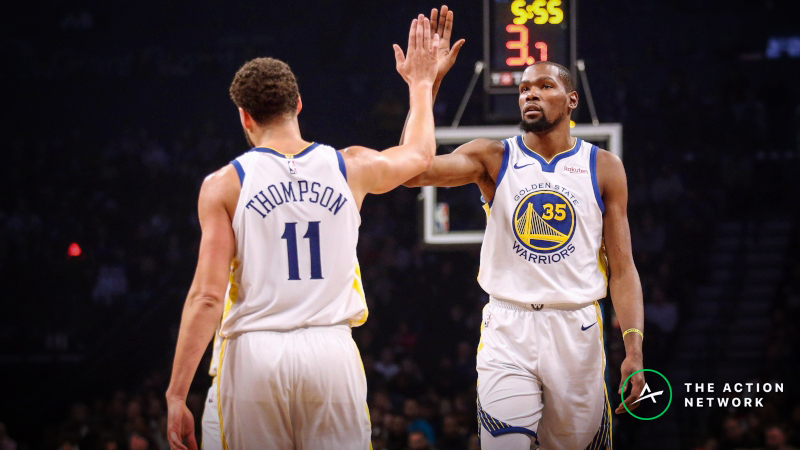 What Game 3 Odds Would Be If Kevin Durant, Klay Thompson Both Play article feature image