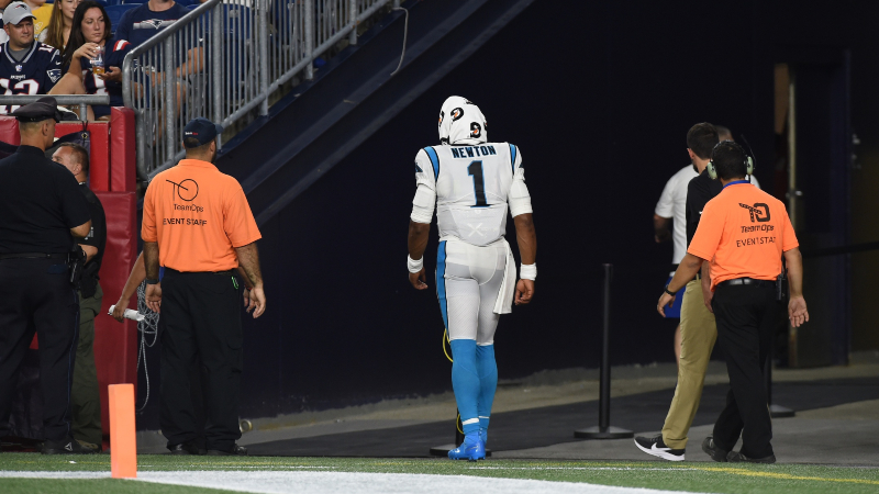 Cam Newton Ankle Injury Impacting Rams vs. Panthers NFL Week 1 Betting Odds article feature image