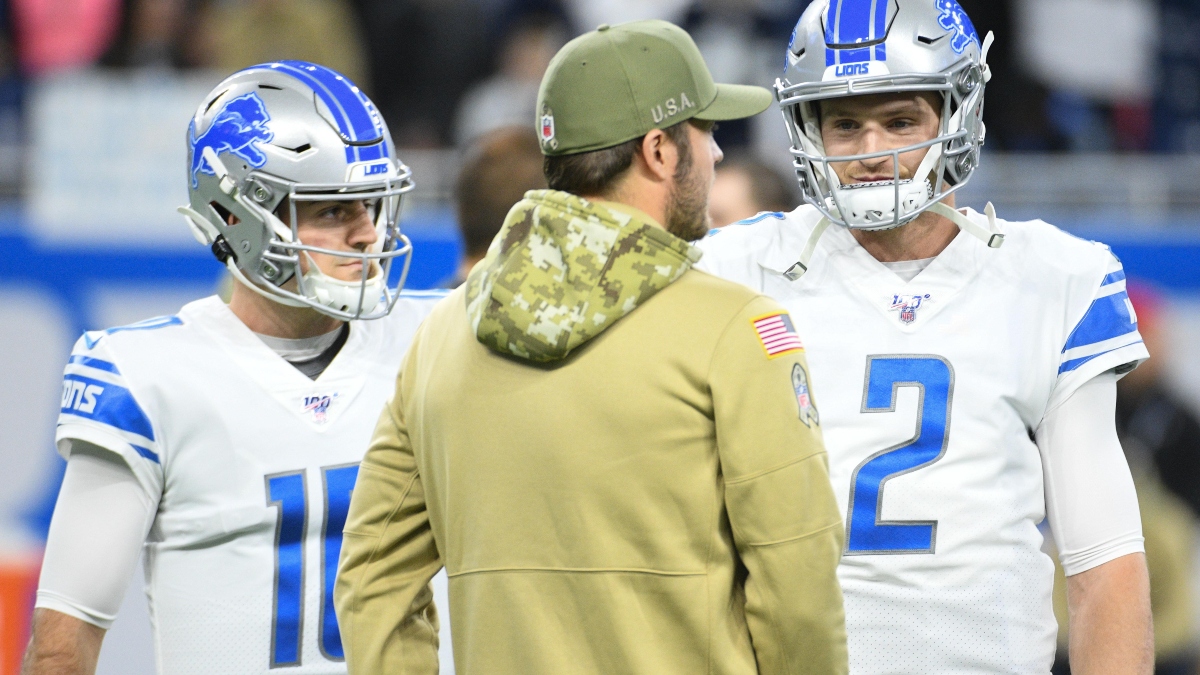 Updated NFL Thanksgiving Betting Odds: David Blough Moving Lions