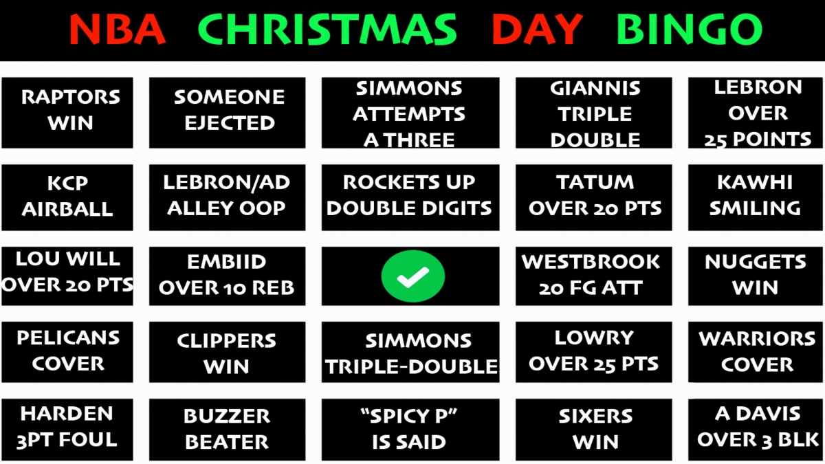 NBA Christmas Day Bingo article feature image