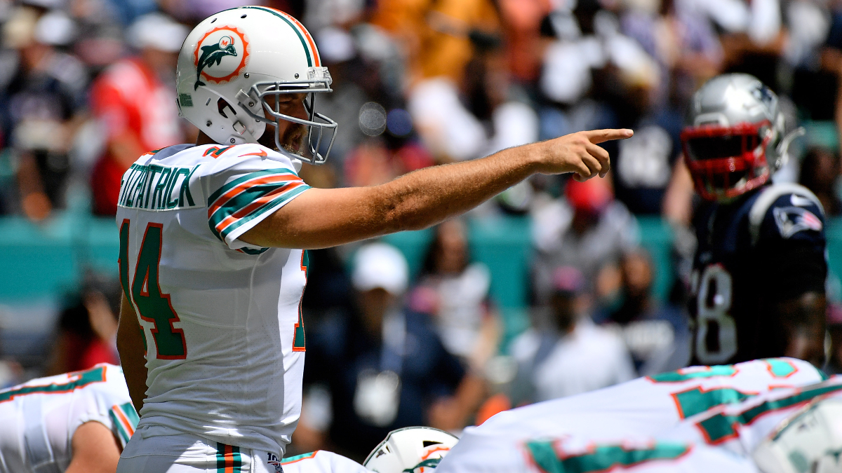 Dolphins vs. Patriots Betting Odds & Pick: Can Ryan Fitzpatrick Solve New England’s Defense? article feature image