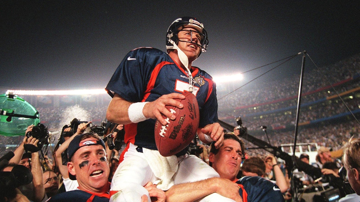 John Elway after Super Bowl XXXII