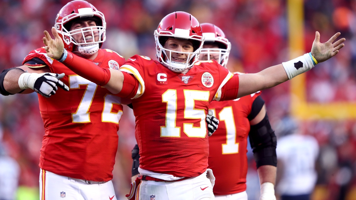 Patrick Mahomes Red by Richard Miller