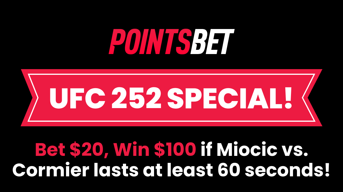 Bet $20, Win $100 if the UFC 252 Main Event Lasts at Least 60 Seconds! article feature image