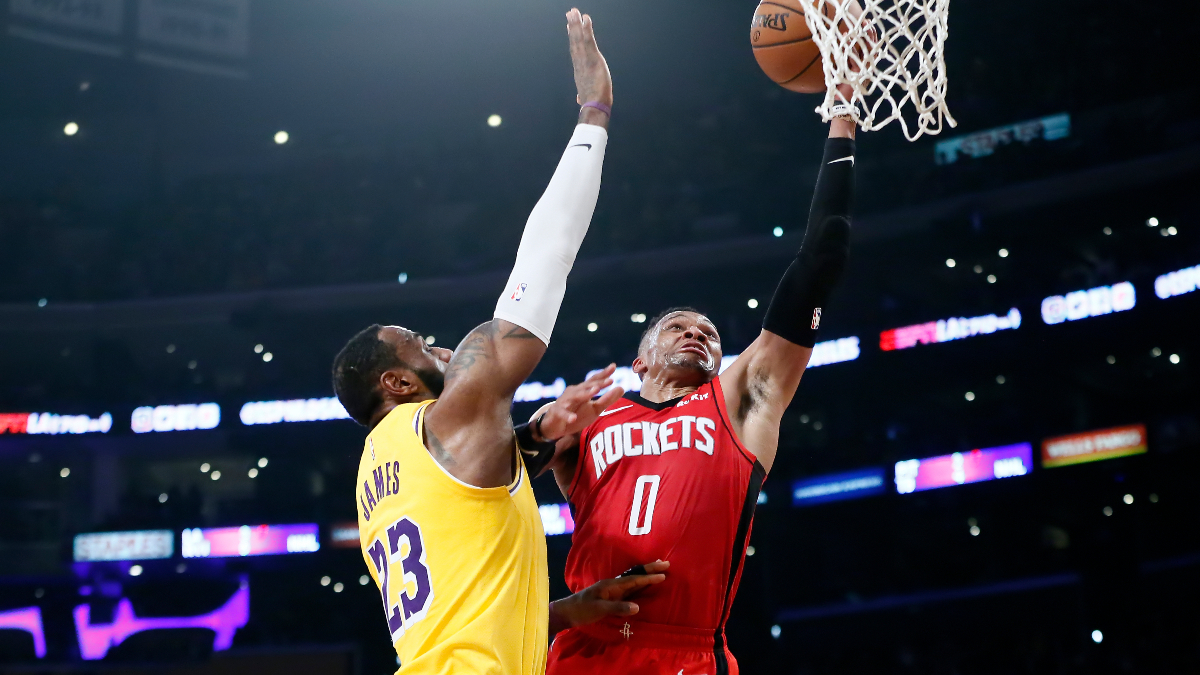 NBA Playoffs Series Odds & Round 2 Schedule: Los Angles Lakers vs. Houston Rockets article feature image
