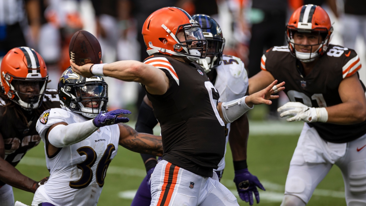 Browns Ravens line Monday Night Football weather TV Baker Mayfield