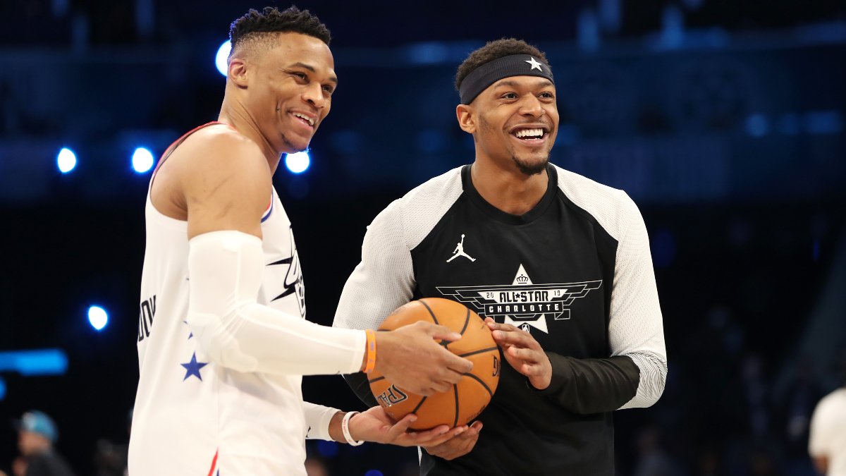 Russell Westbrook Trade Boosts Wizards’ Win Total, Drops Rockets’ Title Odds article feature image