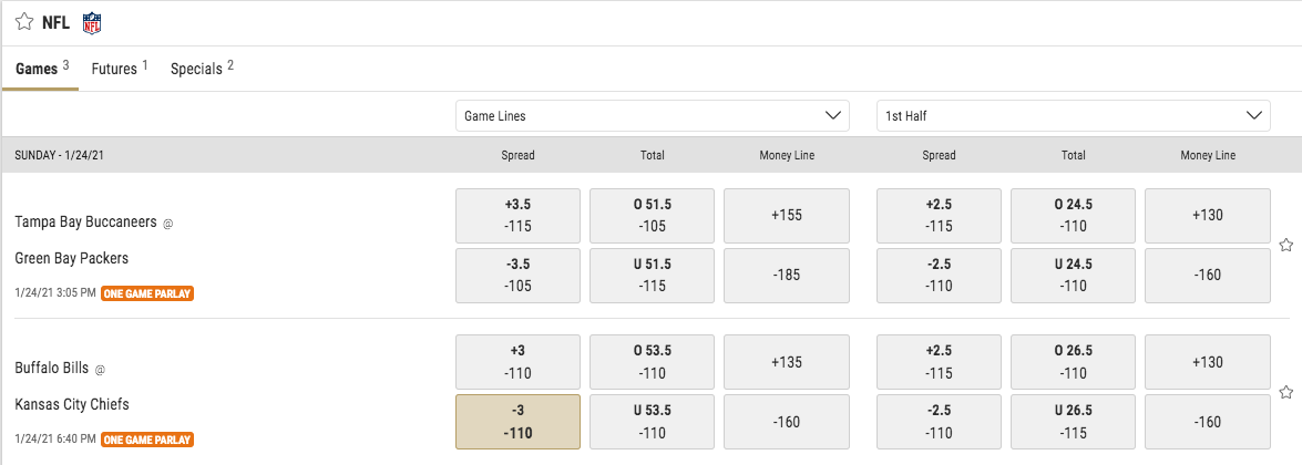 betmgm-betting options screen-michigan