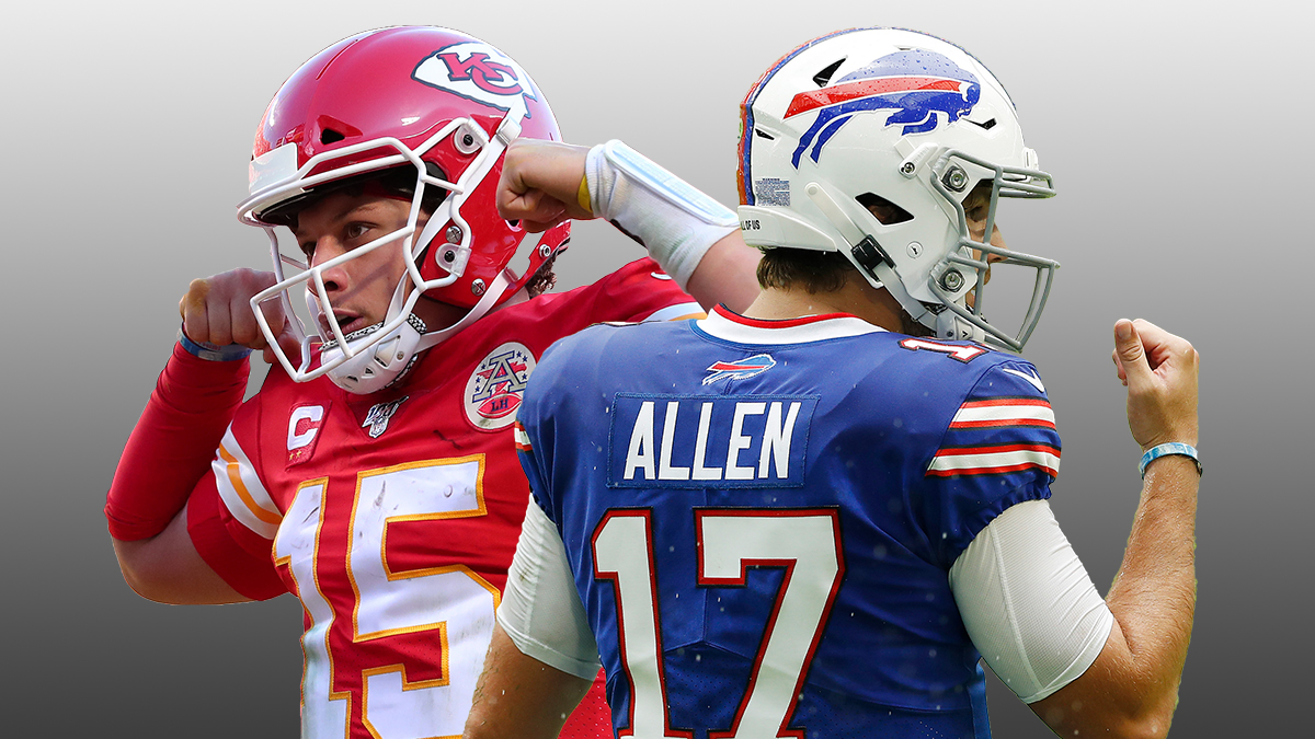 DraftKings Happy Hour Promo: Bet $10 on Chiefs vs. Bills, Win $200 if Mahomes or Allen Throws for 1+ Yard! article feature image