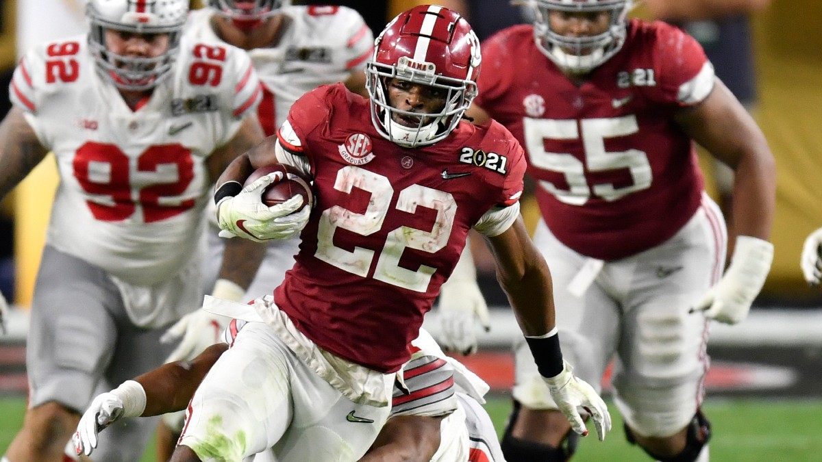 Najee Harris Dynasty Fantasy Outlook, NFL Draft Profile & Prop Bets article feature image