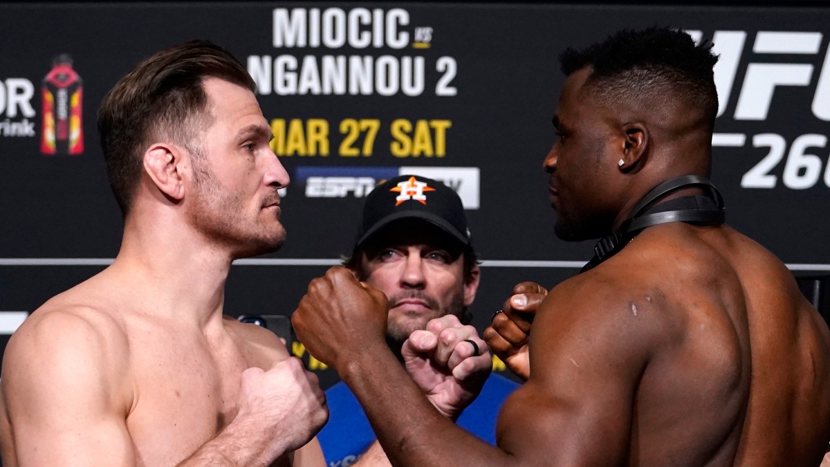 UFC 260 Betting Report: Money Coming in on Francis Ngannou Over Stipe Miocic article feature image